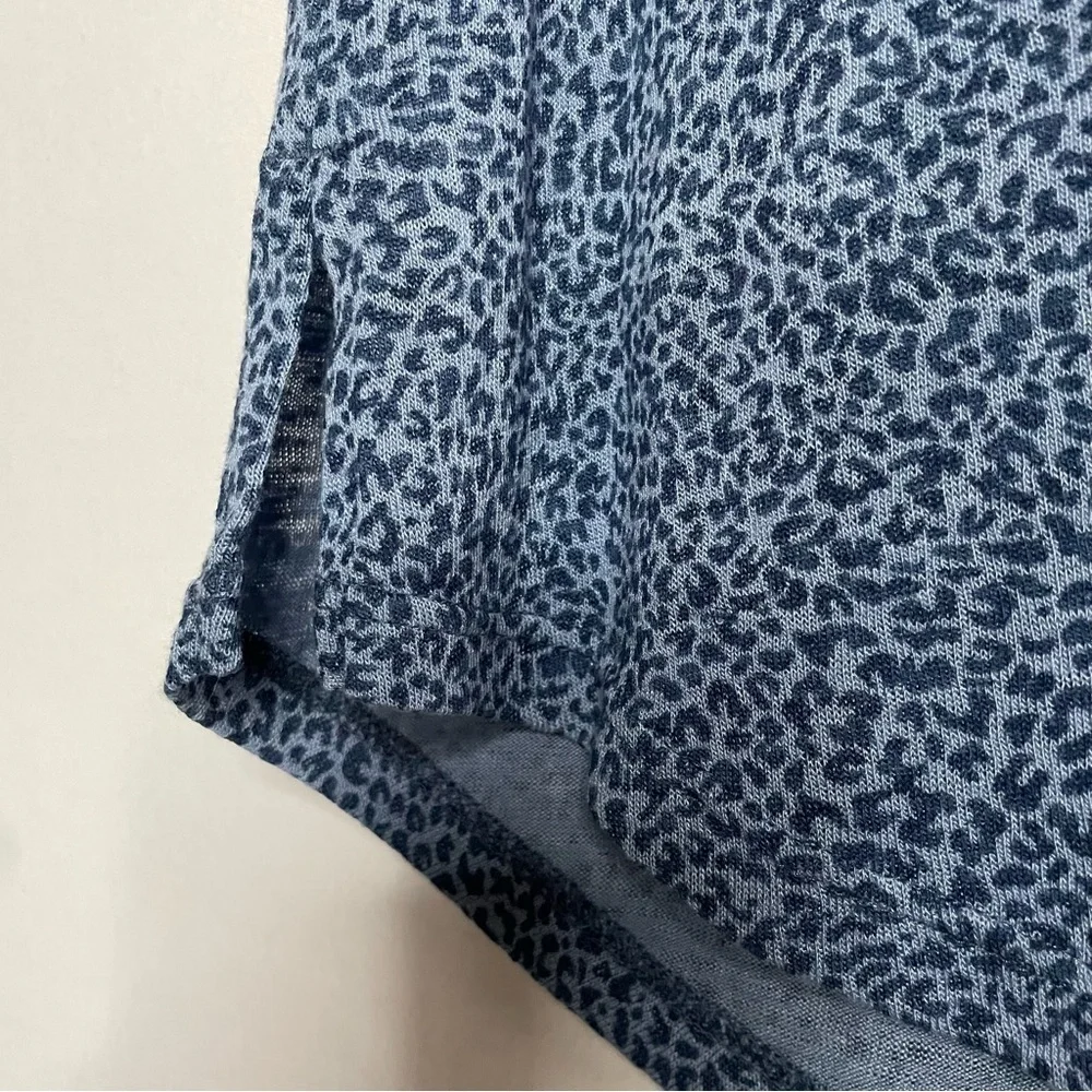 Athleta Soft Modal Blend Breezy Scoop V Tee in Blue Leopard - Picture 6 of 13